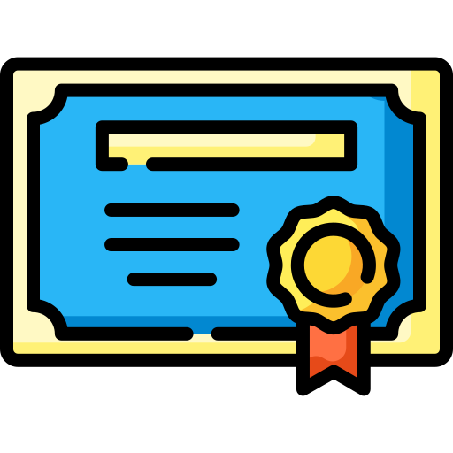 Certificate Special Lineal color icon