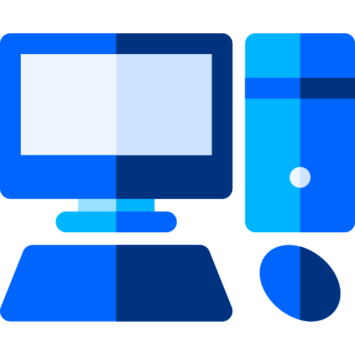 ordenador personal Basic Rounded Flat icono