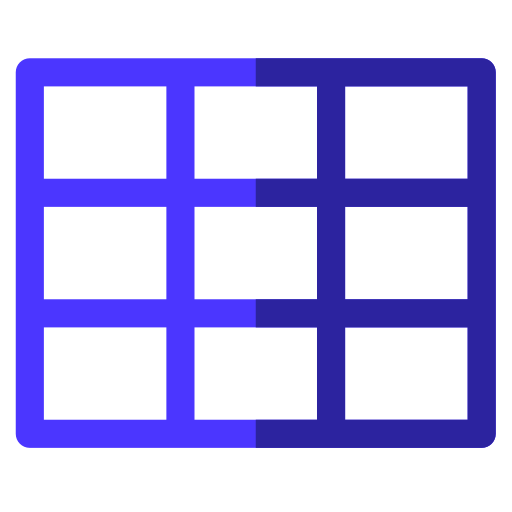 Grid Basic Rounded Flat icon