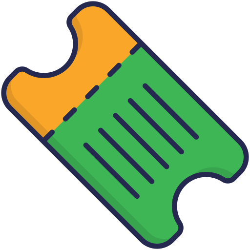 boleto Generic color lineal-color icono