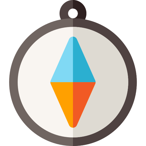 Brújula Basic Rounded Flat icono