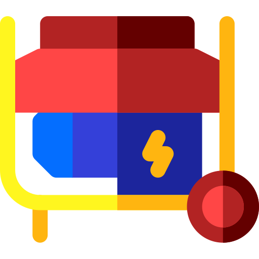 Generador eléctrico Basic Rounded Flat icono