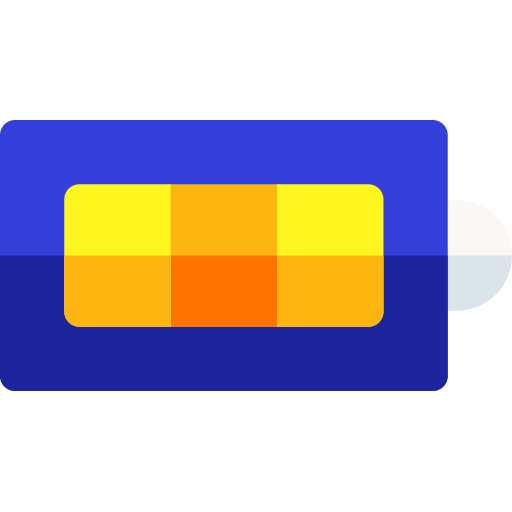 Batería Basic Rounded Flat icono