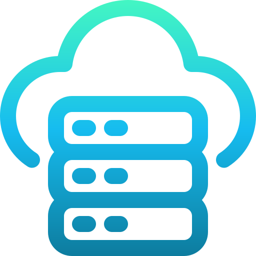 cloud computing Generic gradient outline Icône
