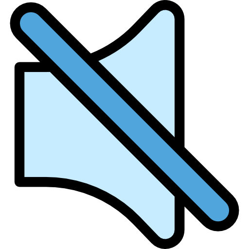 Mute Detailed Rounded Lineal color icon