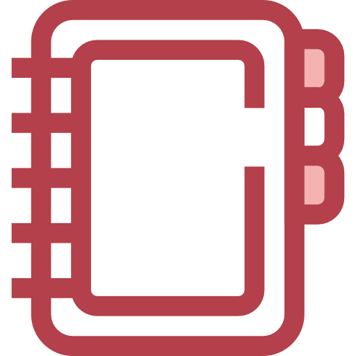 Agenda Monochrome Red icon