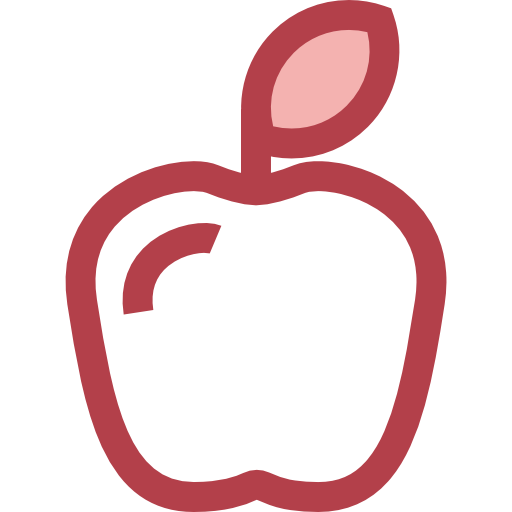 maçã Monochrome Red Ícone