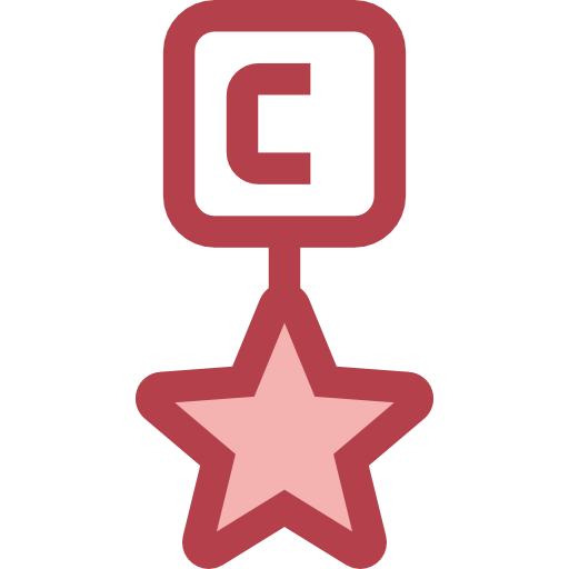 Award Monochrome Red icon
