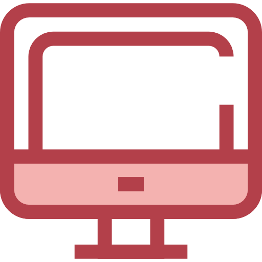 コンピューター Monochrome Red icon
