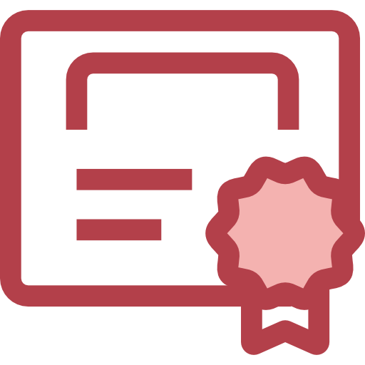 Diploma Monochrome Red icon