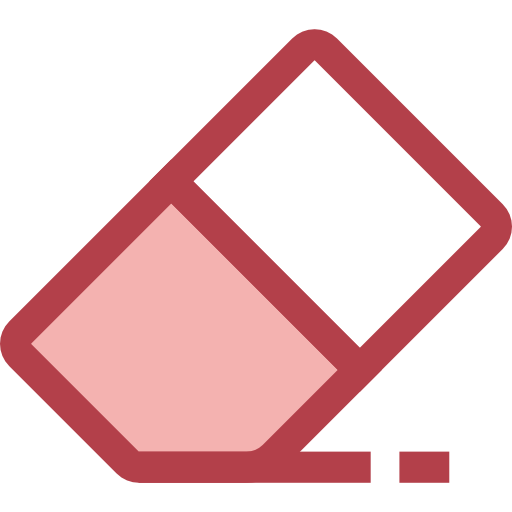 Eraser Monochrome Red icon