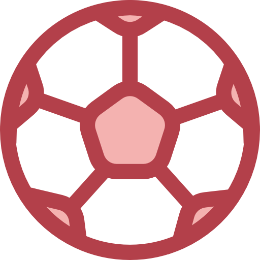 futebol Monochrome Red Ícone
