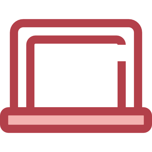 Laptop Monochrome Red icon