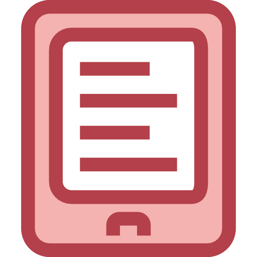 Tablet Monochrome Red icon