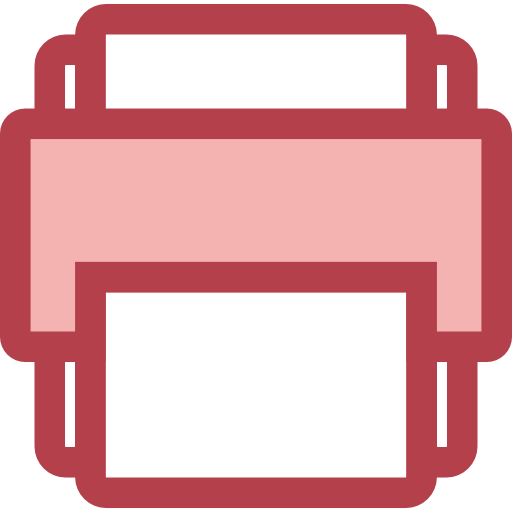 Printer Monochrome Red icon