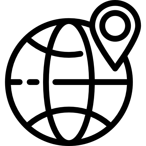 geolocalización Detailed Rounded Lineal icono