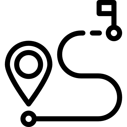 Route Detailed Rounded Lineal icon