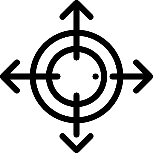 방향성 Detailed Rounded Lineal icon