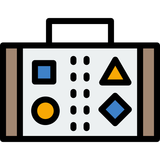 수하물 Detailed Rounded Lineal color icon