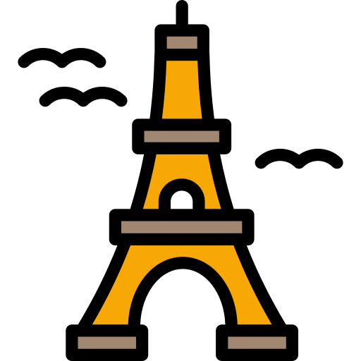 torre eiffel Detailed Rounded Lineal color Ícone