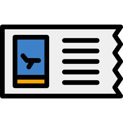 fahrkarte Detailed Rounded Lineal color icon