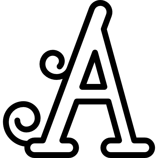 czcionka Detailed Rounded Lineal ikona