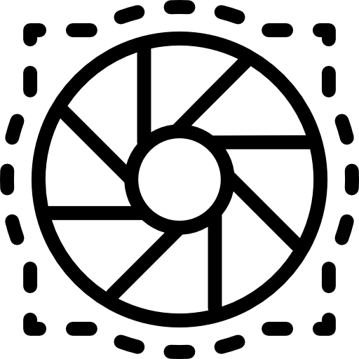 obiektyw Detailed Rounded Lineal ikona