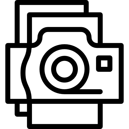 kamera Detailed Rounded Lineal ikona