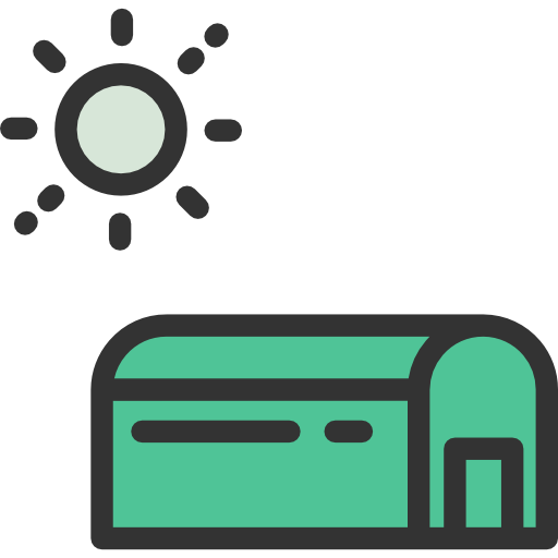 Greenhouse Detailed Rounded Lineal color icon