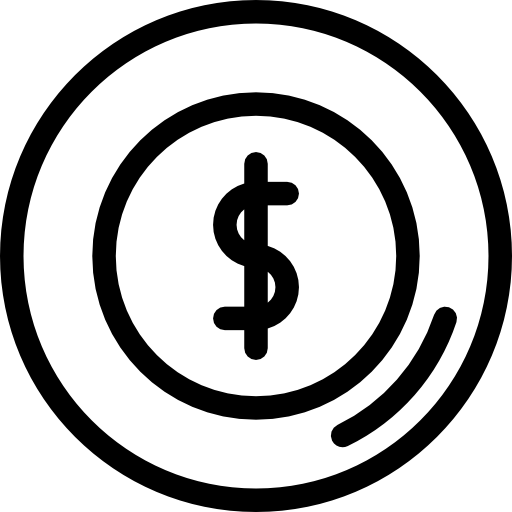 moneta Detailed Rounded Lineal ikona