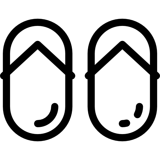 flip flops Detailed Rounded Lineal icon