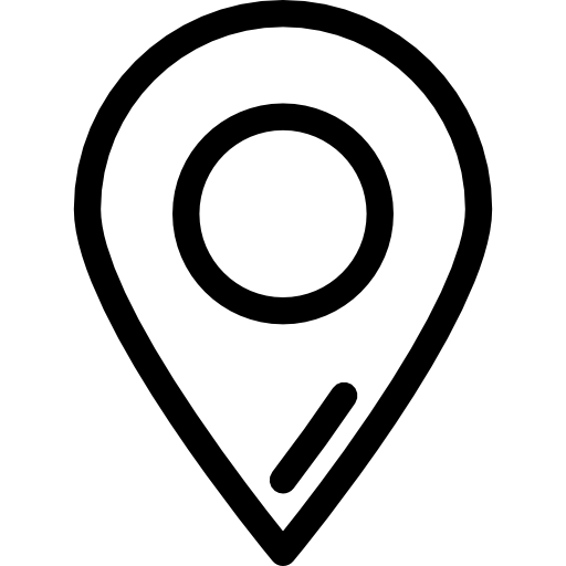 Место расположения Detailed Rounded Lineal иконка