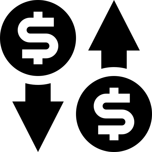 trasferimento di denaro Basic Straight Filled icona