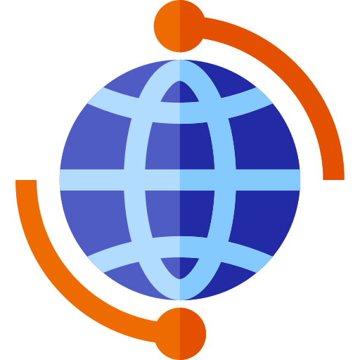 Internet Basic Straight Flat icono