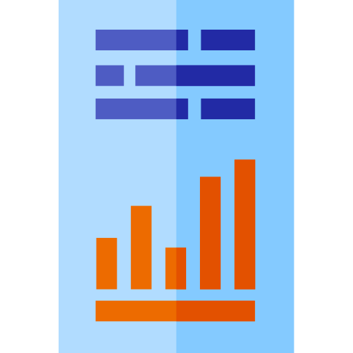 Analítica Basic Straight Flat icono
