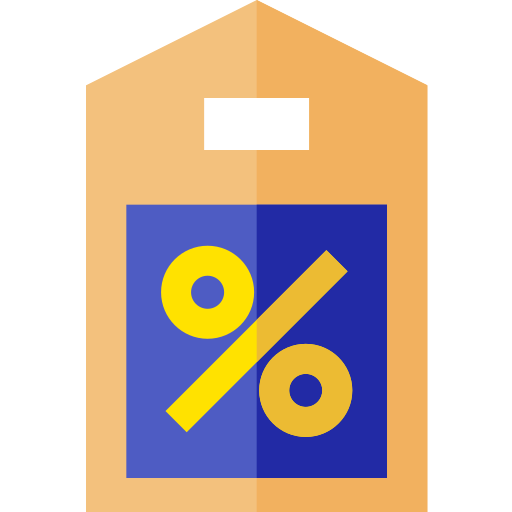 Price tag Basic Straight Flat icon