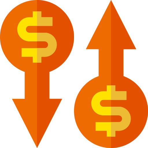 trasferimento di denaro Basic Straight Flat icona