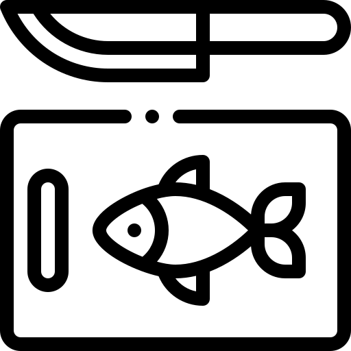 poisson Detailed Rounded Lineal Icône