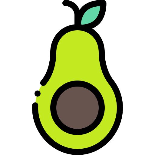 Aguacate Detailed Rounded Lineal color icono