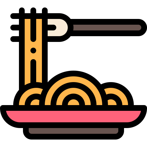 spaghetti Detailed Rounded Lineal color icon
