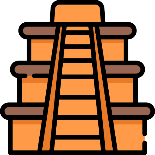 piramide di chichén itza Special Lineal color icona