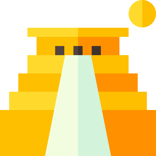 Pirámide chichen itza  Basic Straight Flat icono