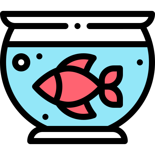 Fish bowl Detailed Rounded Lineal color icon