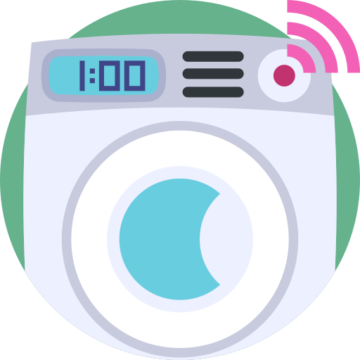 Máquina de lavar Detailed Flat Circular Flat Ícone