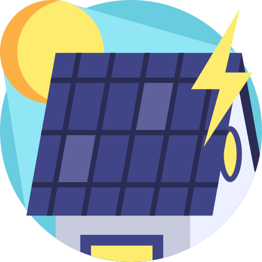 Солнечная панель Detailed Flat Circular Flat иконка
