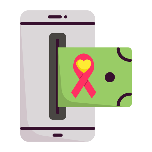 Online donation Generic color fill icon