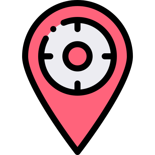 Location Detailed Rounded Lineal color icon