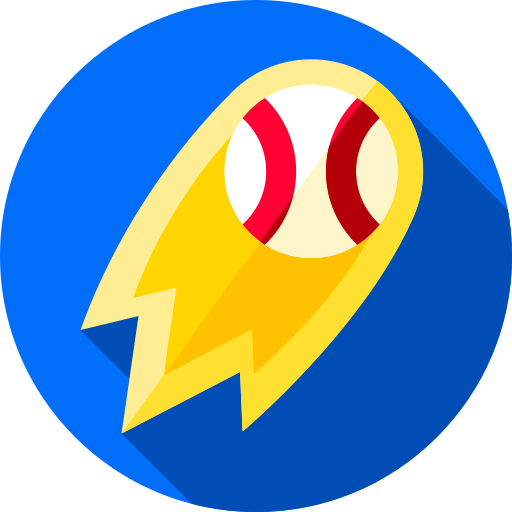 baseball Flat Circular Flat ikona