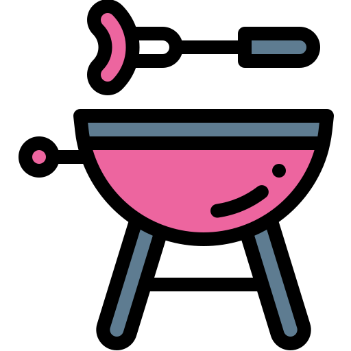 Grill Detailed Rounded Lineal color icon