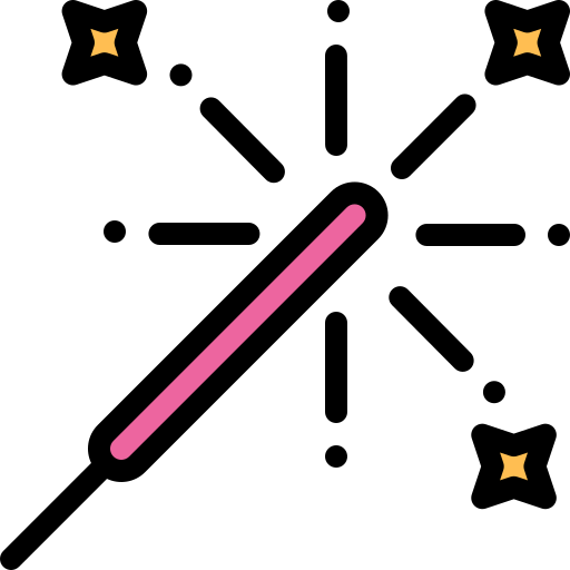 Sparkler Detailed Rounded Lineal color icon